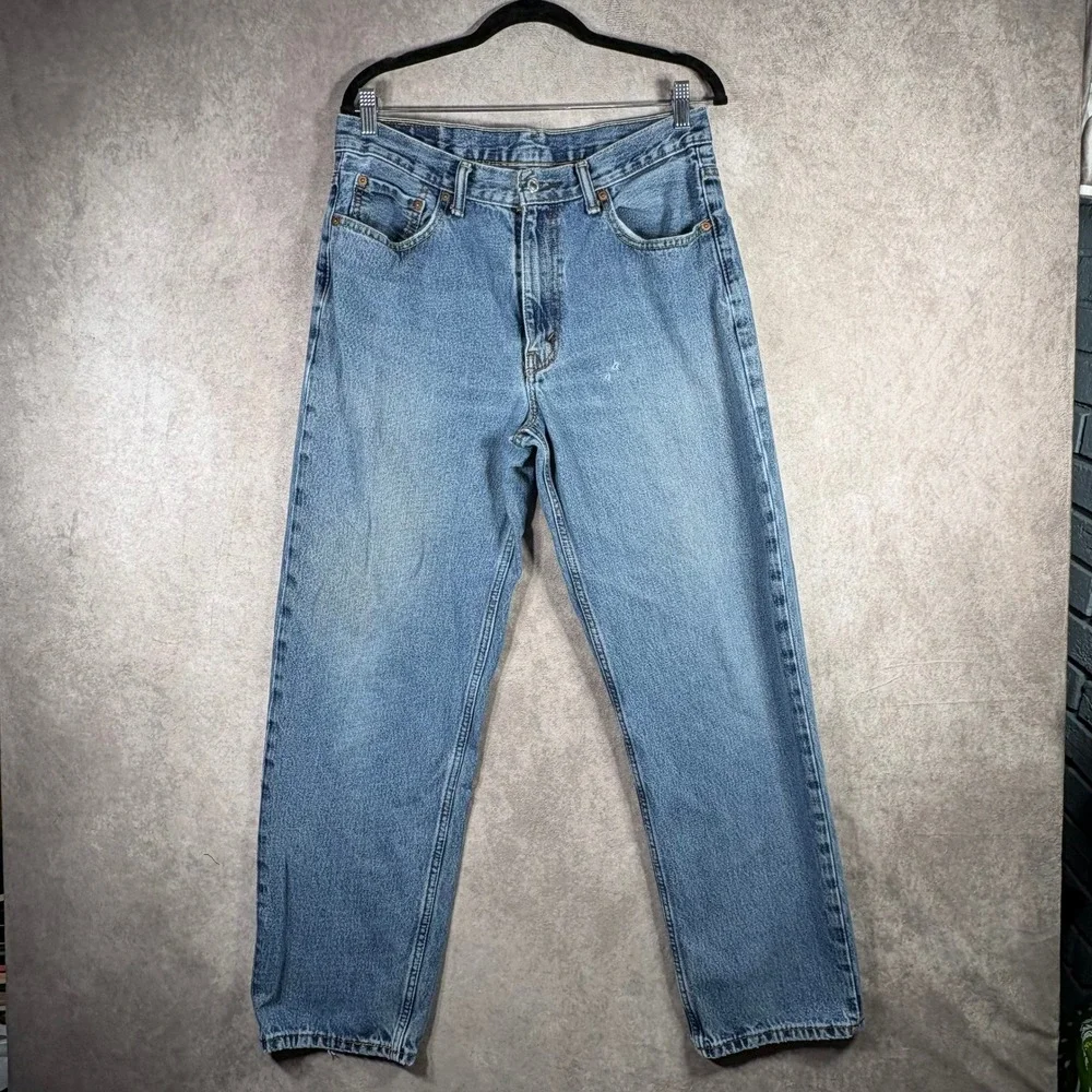 Levi's Jeans Mens 34x32 Blue 550 Relaxed Fit Tapered Leg Denim Casual Everyday‎